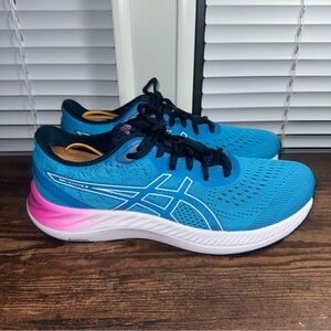 Asics Gel Excite 8 Womens Size 9 Blue Running Shoes Lightly Worn